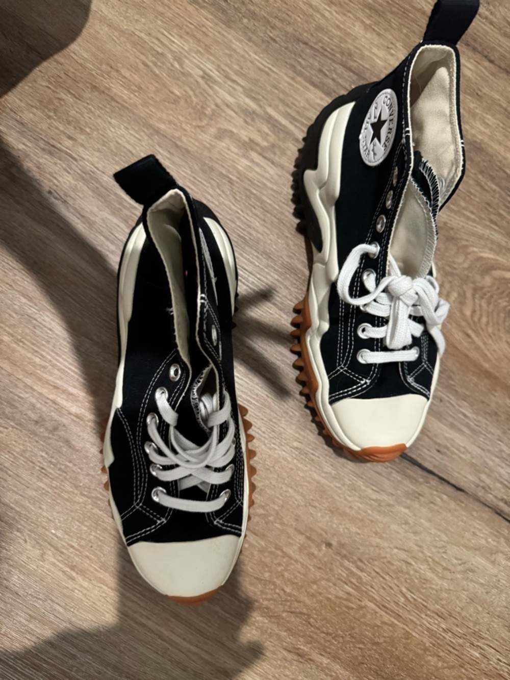 Converse Black, Cream & Gum Platform Sneakers